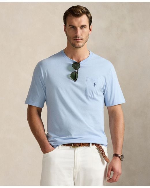 Polo Ralph Lauren Men's Blue Big Tall Pocket Jersey T-shirt