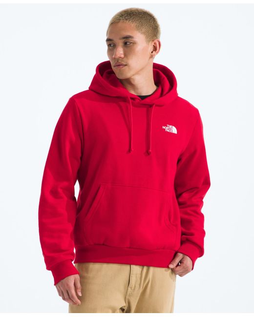 The North Face Red Evolution Box Never Stop Exploring Hoodie for men
