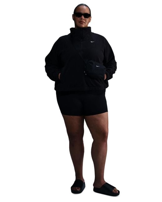 Nike Blue Plus Size One Therma-fit 1/2-zip Fleece Top