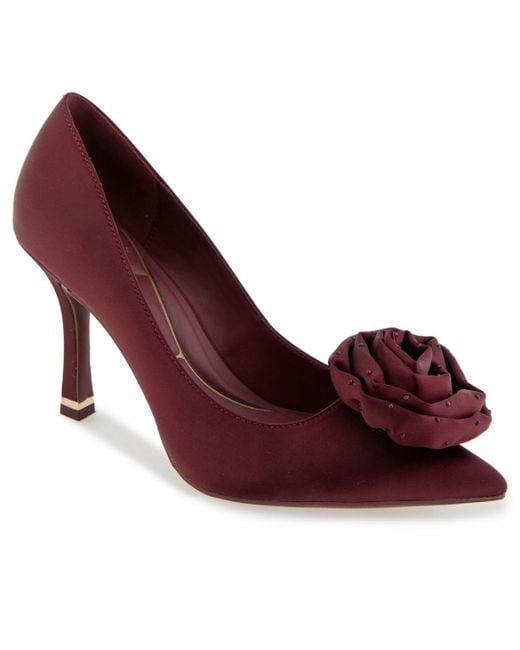 Kenneth Cole Women's Red Romi Rosette Slip-on Pumps