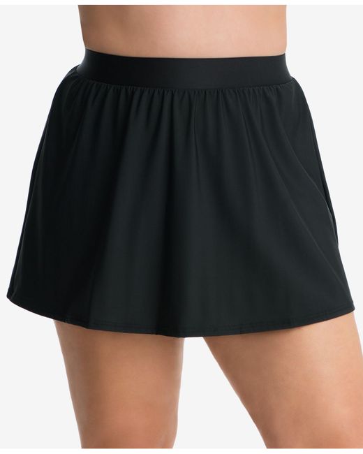 Miraclesuit Synthetic Plus Size Swim Skirt in Black Lyst