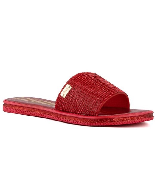 Juicy Couture Red Yummy Sandal Slides