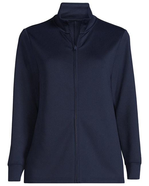 Lands' End Blue Active Performance Full Zip Jacket