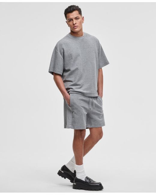Mode Of One Gray Regular-fit 7" Reverse French Terry Shorts for men
