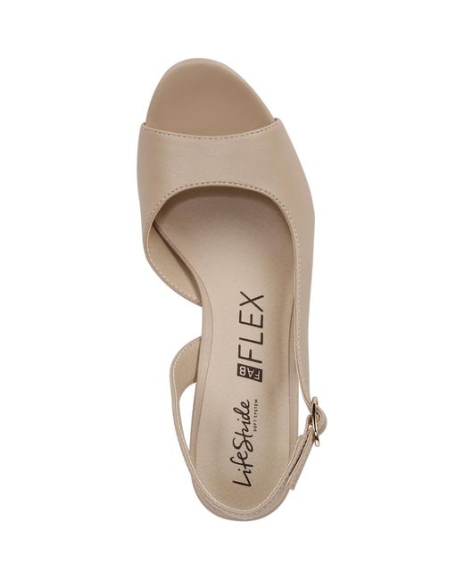 LifeStride Metallic Teller 2 Slingback Peep Toe Pumps
