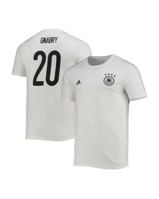 adidas Cotton Serge Gnabry White Germany National Team Amplifier Name ...