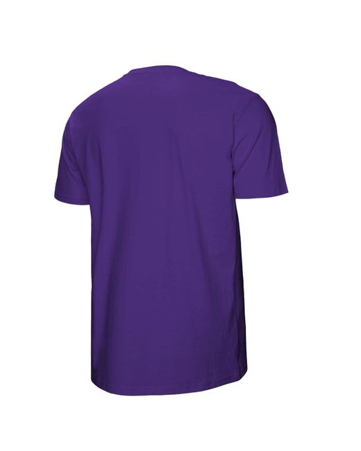 Mitchell & Ness Purple Lsu Tigers Retro Brush Mineral Wash T-shirt for men