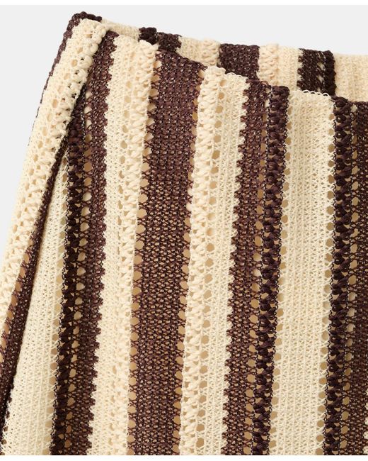 Mango Brown Stripes Knit Pants