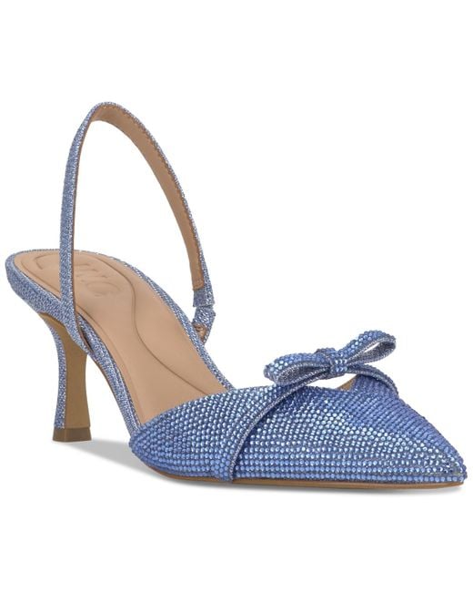 INC International Concepts Blue Gelsey Slingback Kitten-heel Pumps