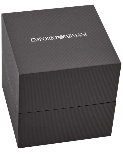 Emporio Armani Metallic Two-hand Stainless Steel Watch