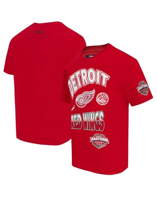 Pro Standard Red Detroit Wings Turn It Up T-shirt for men
