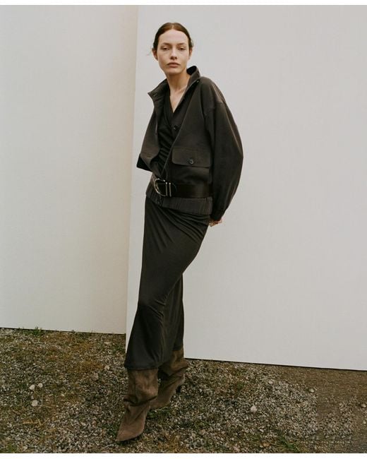 Mango Brown Pockets Oversized Jacket