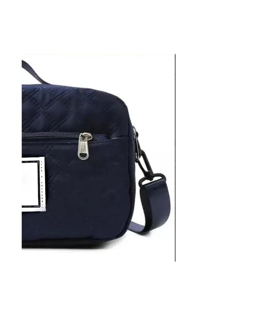 Batfox Blue Three-dimensional Diamond Patterned Small Square Tote