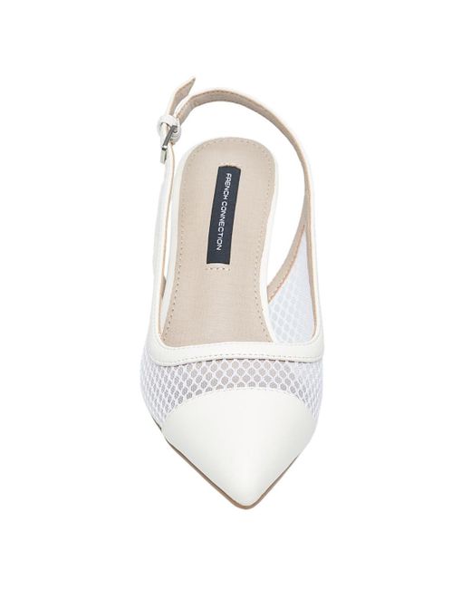 French Connection White Ladies Riom Heel