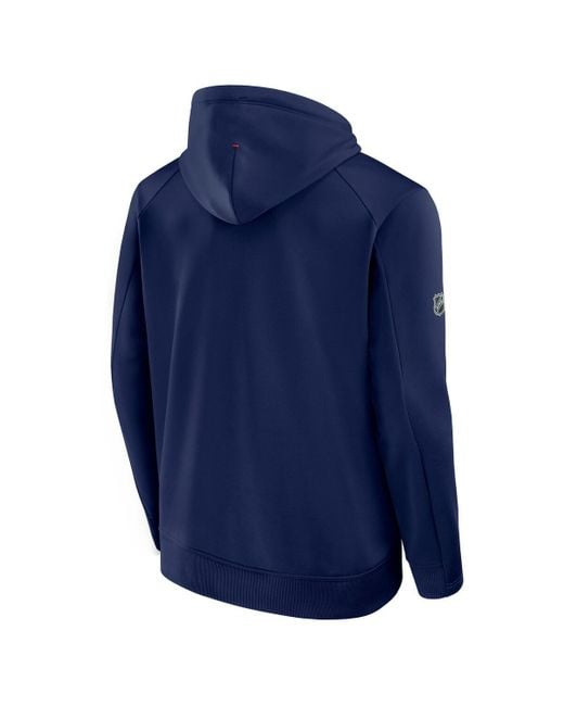 Fanatics Blue Montreal Canadiens Authentic Pro Rink Hoodie for men