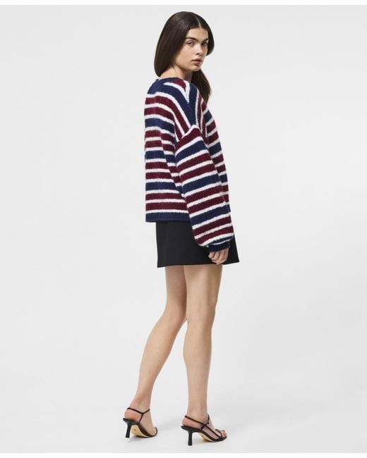 French Connection Blue Chunky Crewneck Sweater