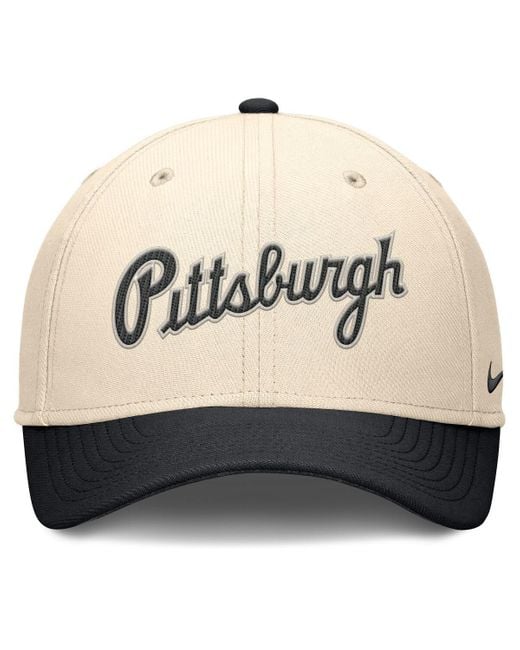 Nike Natural/black Pittsburgh Pirates Statement Rise Performance Flex Hat for men