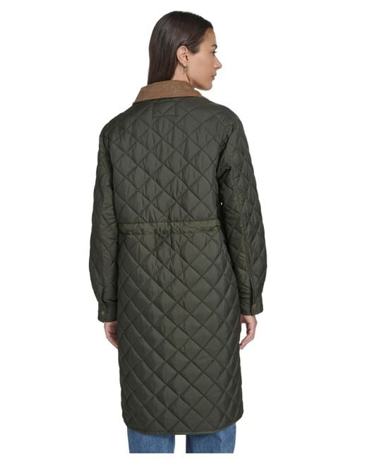 Levi's Green Regular Diamond Quilted Cinch Waist Coat