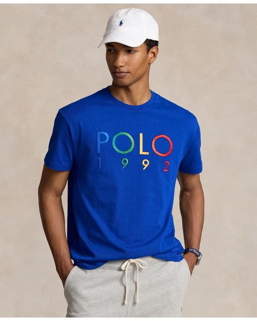 Polo Ralph Lauren Blue Classic-fit Polo 1992 Jersey T-shirt for men