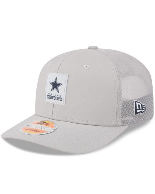 KTZ Gray Dallas Cowboys 2025 Sideline 9seventy Trucker Adjustable Hat for men