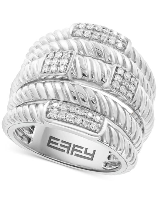 Effy White Effy Diamond Multi-row Statement Ring (1/3 Ct. T.w.