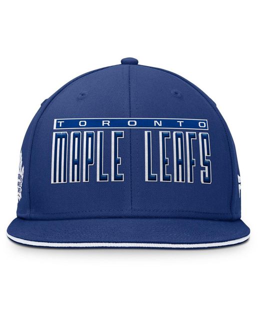 Fanatics Blue Toronto Maple Leaf's Fundamental Gino Stack Snapback Hat for men