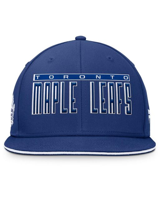 Fanatics Blue Toronto Maple Leaf's Fundamental Gino Stack Snapback Hat for men