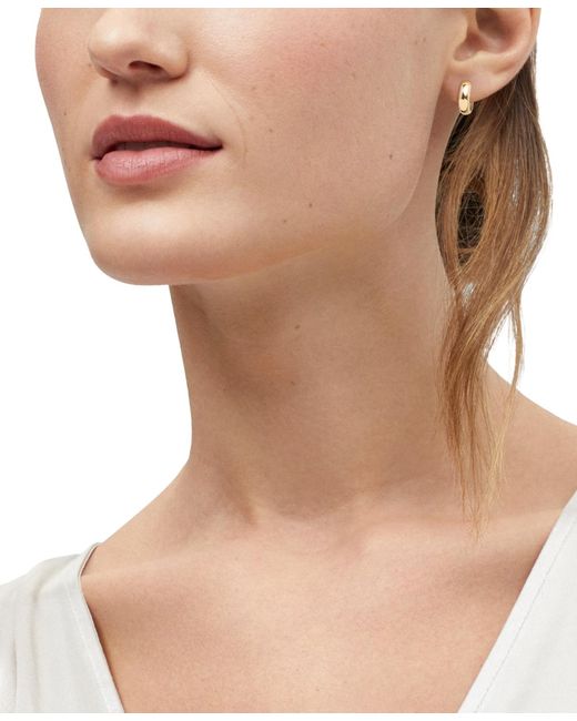 Macy's White huggies Earrings