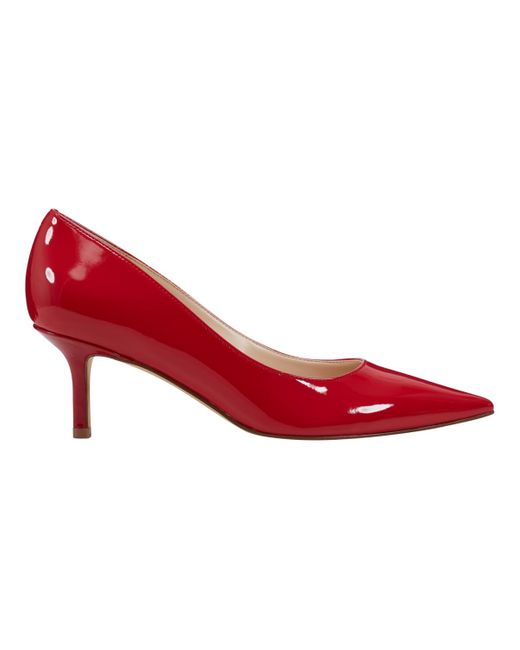 Marc Fisher Red Alola Kitten Heel Pumps