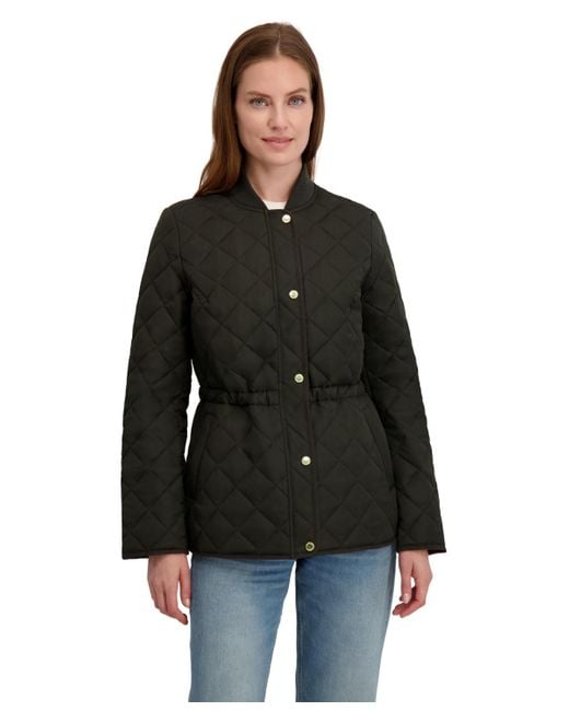 Laundry by Shelli Segal Women's Black Quilted Coat