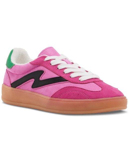 Madden Girl Pink Giia Lace-up Low-top Sneakers