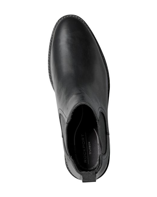 Rockport Black Cassius Pull-on Almond Toe Boots for men