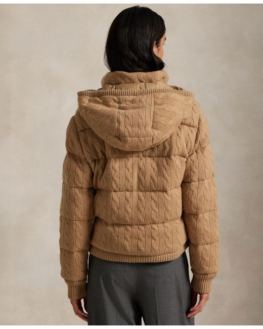 Polo Ralph Lauren Brown Hooded Quilt Jacket