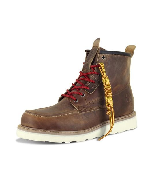Berrendo Brown 6" Moc Toe Work Boots for men