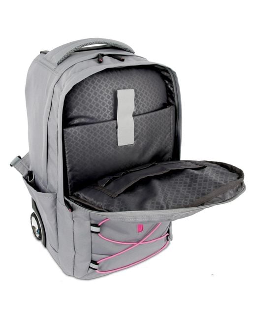 J World Gray Lash Wheeled Backpack