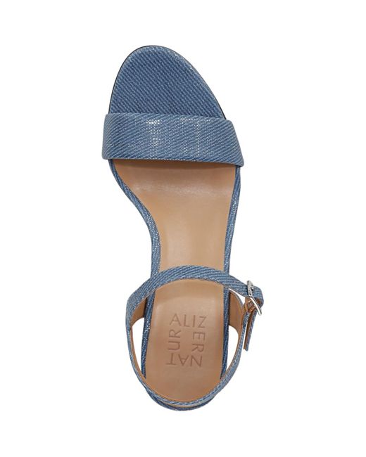 Naturalizer Blue Bristol Block Heel Dress Sandals