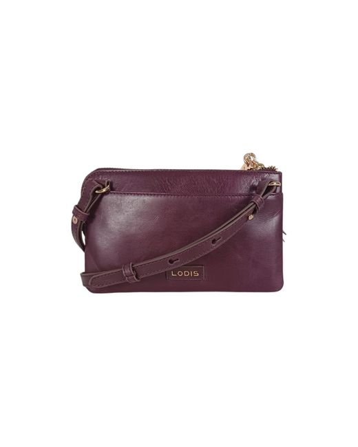 Lodis Purple Glace Zip Around Wristlet