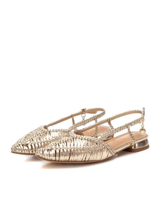 Xti Natural Braided Slingback Flats By