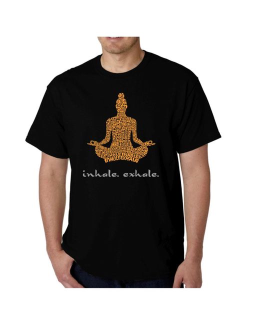 LA Pop Art Black Word Art T-shirt for men