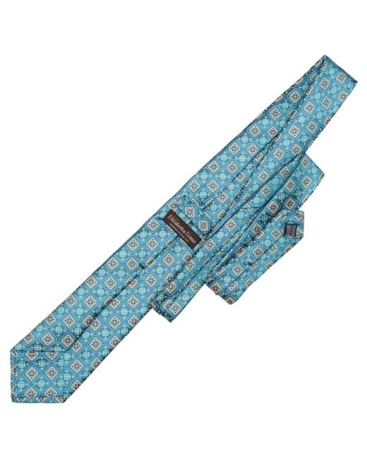 Elizabetta Blue Big & Tall De Sica- Silk Jacquard Tie for men