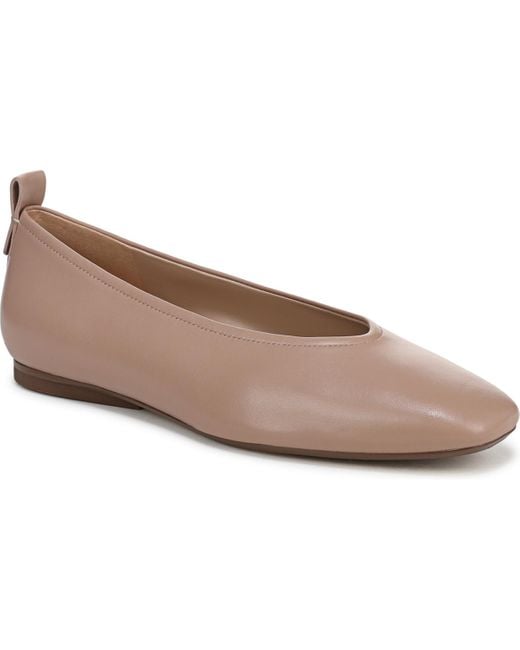 Naturalizer Women's Brown Carla Square Toe Ballet Flats