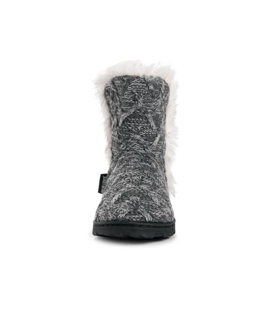 Muk Luks Gray Cheyenne Slipper Boots