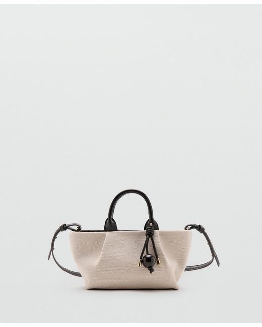 Mango Natural Small Canvas Bag