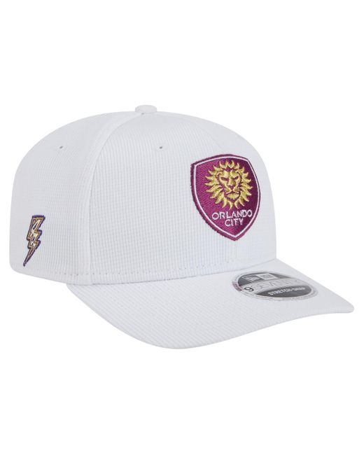 KTZ White Orlando City Sc 2025 Jersey Hook 9seventy Stretch-snap Hat for men