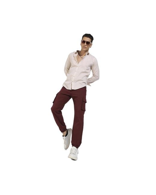 Campus Sutra White Basic Oxford Shirt