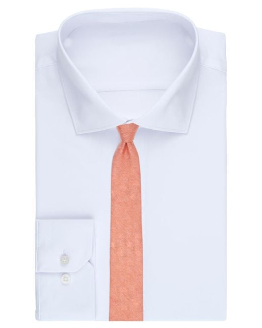BarIII Pink Melange Chevron Solid Tie for men