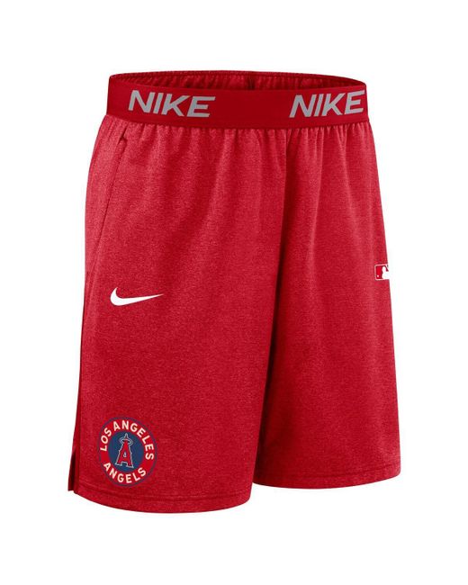 Nike Red Los Angeles Angels Authentic Collection City Connect Performance Knit Shorts for men