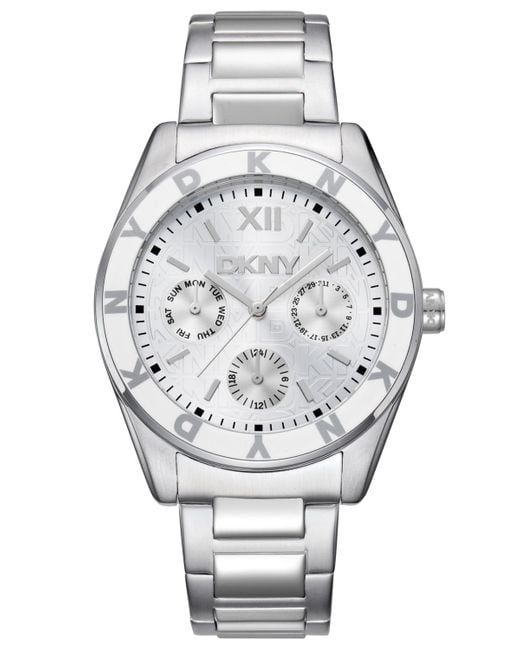 DKNY Gray Chambers Multi Sport Chronograph Stainless Steel Bracelet Watch