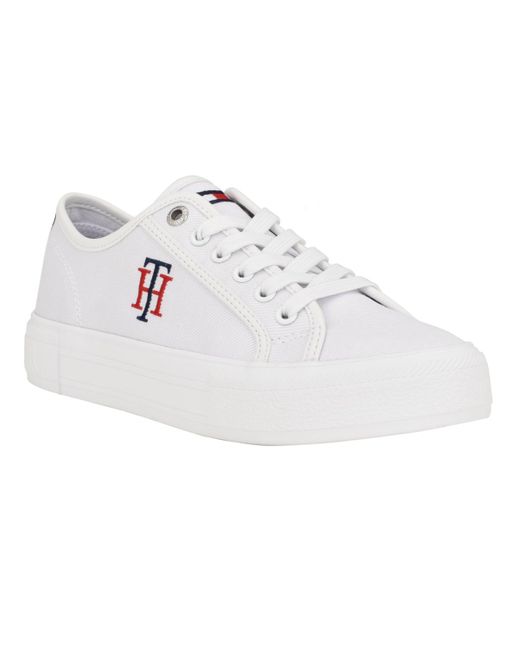 Tommy Hilfiger White Alezya Casual Lace-up Sneakers
