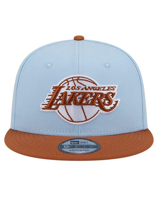 KTZ Blue /brown Los Angeles Lakers 2-tone Color Pack 9fifty Snapback Hat for men